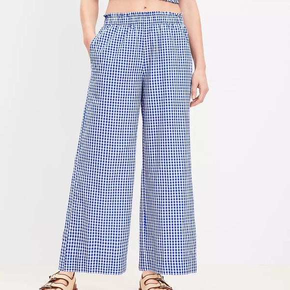 LOFT Pants - Loft | Petite Beach Smocked Wide Leg Pants